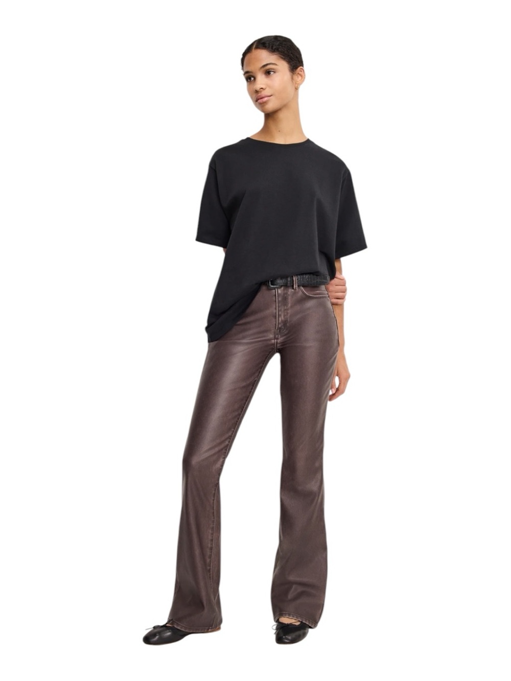 Good American Good Classic Faux Leather Pants Size 4 NWT